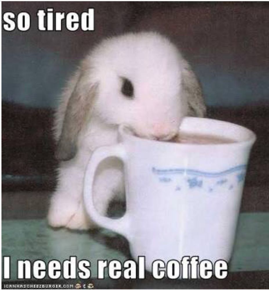 Yeah - I'm a bit creaky today and I needs a real coffee - mm